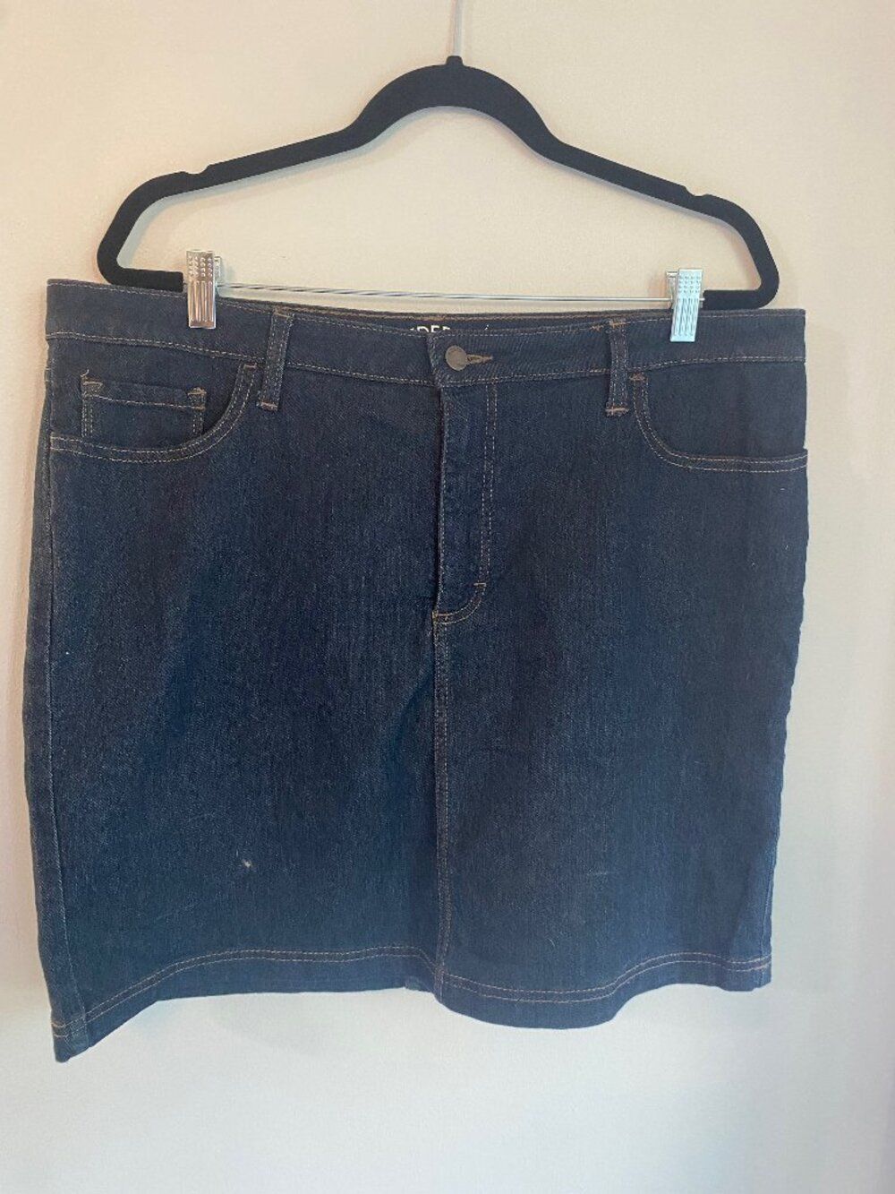 Riders by Lee Mid Rise Dark Wash Denim Skirt
